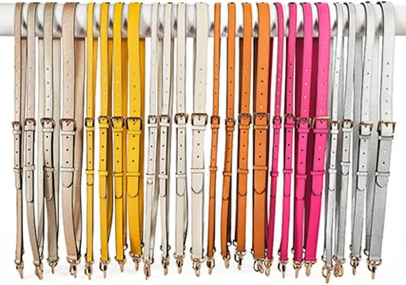 0.98" Width Leather Bag Strap Purse Straps Replacement Crossbody Shoulder Purse Straps for Handbags Black Clasp Burgundy