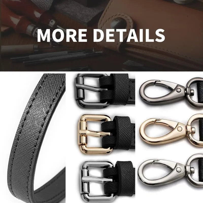 0.98" Width Leather Bag Strap Purse Straps Replacement Crossbody Shoulder Purse Straps for Handbags Black Clasp Burgundy