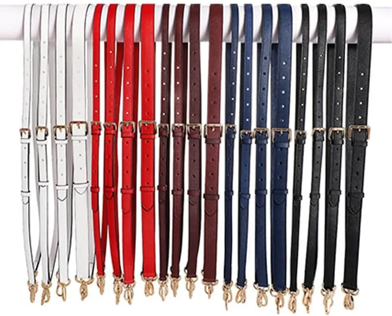 0.98" Width Leather Bag Strap Purse Straps Replacement Crossbody Shoulder Purse Straps for Handbags Black Clasp Burgundy