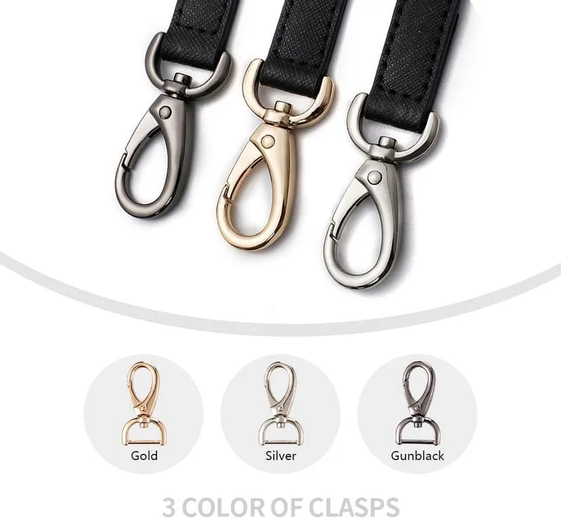 0.98" Width Leather Bag Strap Purse Straps Replacement Crossbody Shoulder Purse Straps for Handbags Black Clasp Burgundy