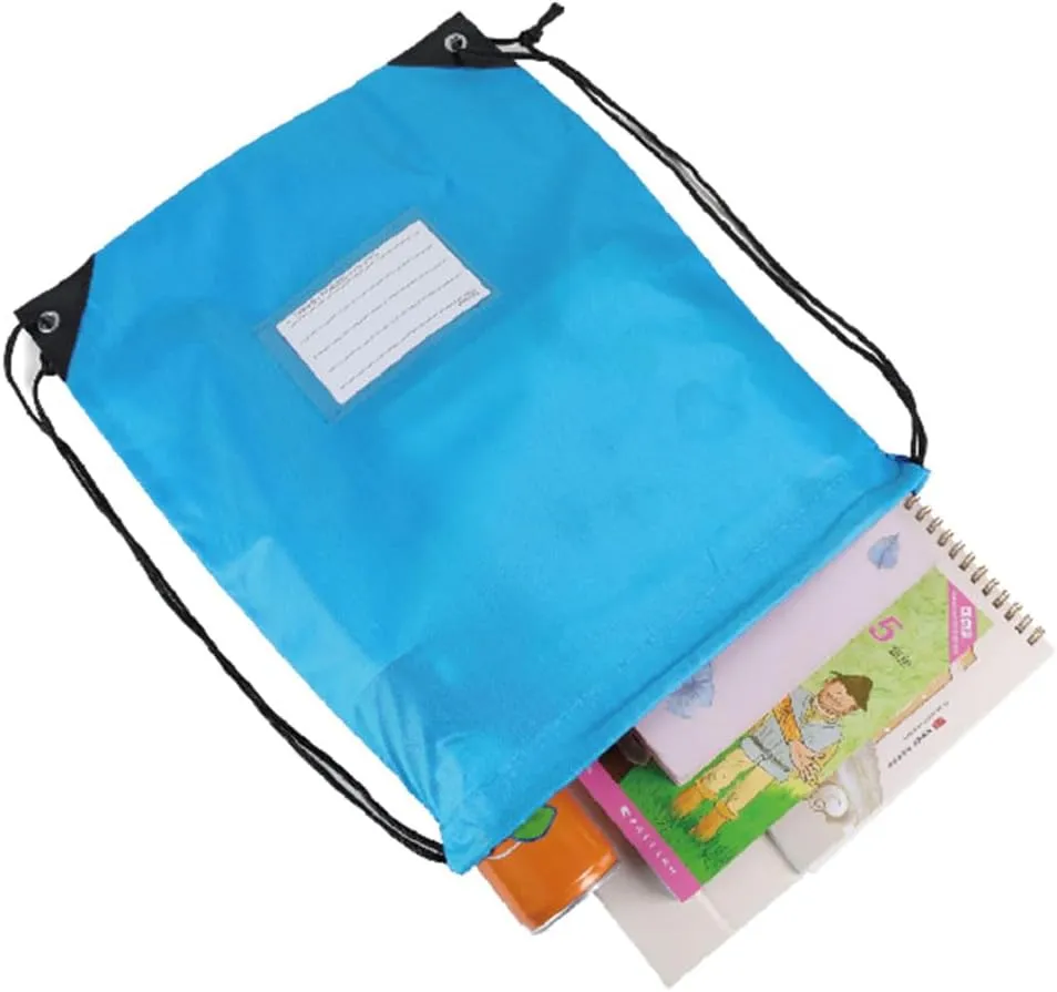 16 Pack Drawstring Bags,Bulk Draw String Backpack, DIY Gym Sports Cinch Bag Sackpack for Women Men, Sky Blue