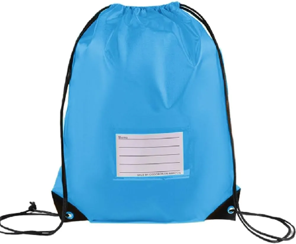 16 Pack Drawstring Bags,Bulk Draw String Backpack, DIY Gym Sports Cinch Bag Sackpack for Women Men, Sky Blue