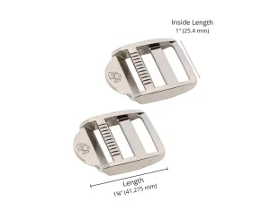 1" Strap Adjuster - Nickel- Set of Two