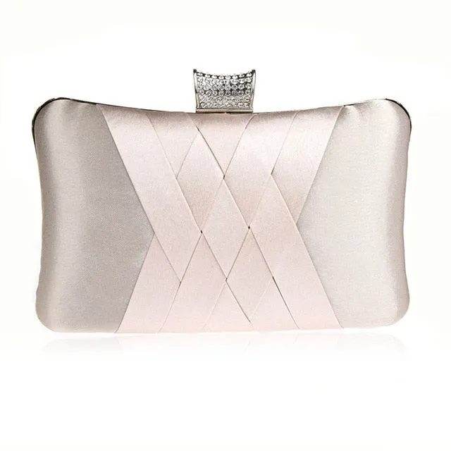 2018 Women Diamonds Evening Hand Bag Blue Clutch Bags Bride Wedding Party Chain Purse Small Handbag Ladies Clutches Bags