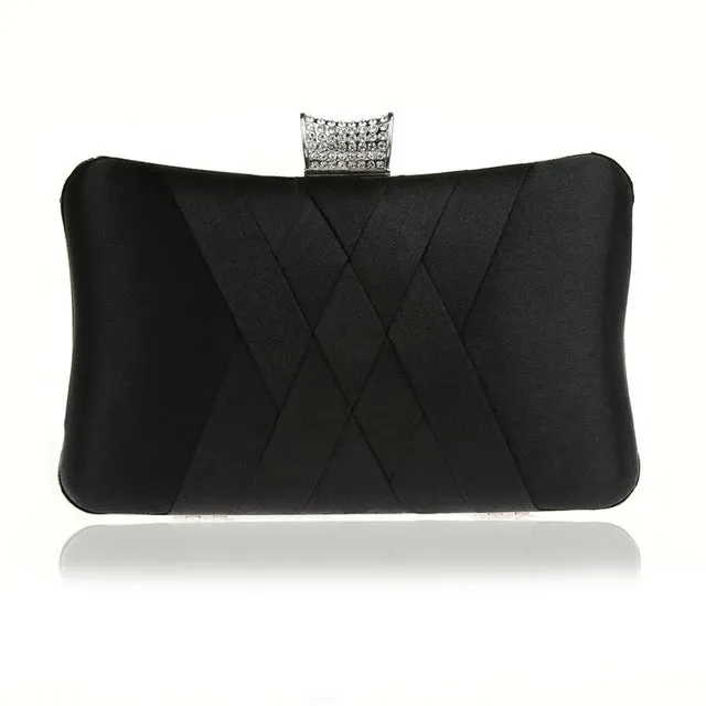 2018 Women Diamonds Evening Hand Bag Blue Clutch Bags Bride Wedding Party Chain Purse Small Handbag Ladies Clutches Bags