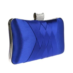 2018 Women Diamonds Evening Hand Bag Blue Clutch Bags Bride Wedding Party Chain Purse Small Handbag Ladies Clutches Bags