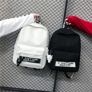 2019 Women Backapck Japanese Canvas Outdoor Alphabetical Embroidery Backpack Female Bag High-capacity Student Soft Schoolbag