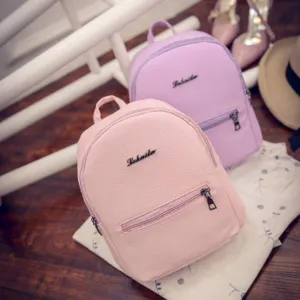 2019 Women Backapck PU Pinkycolor Leisure Nylon Outdoor Travel Backpack Female Bag High-capacity Student Soft Schoolbag