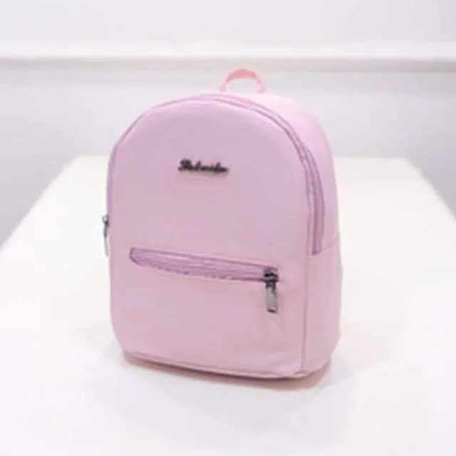2019 Women Backapck PU Pinkycolor Leisure Nylon Outdoor Travel Backpack Female Bag High-capacity Student Soft Schoolbag