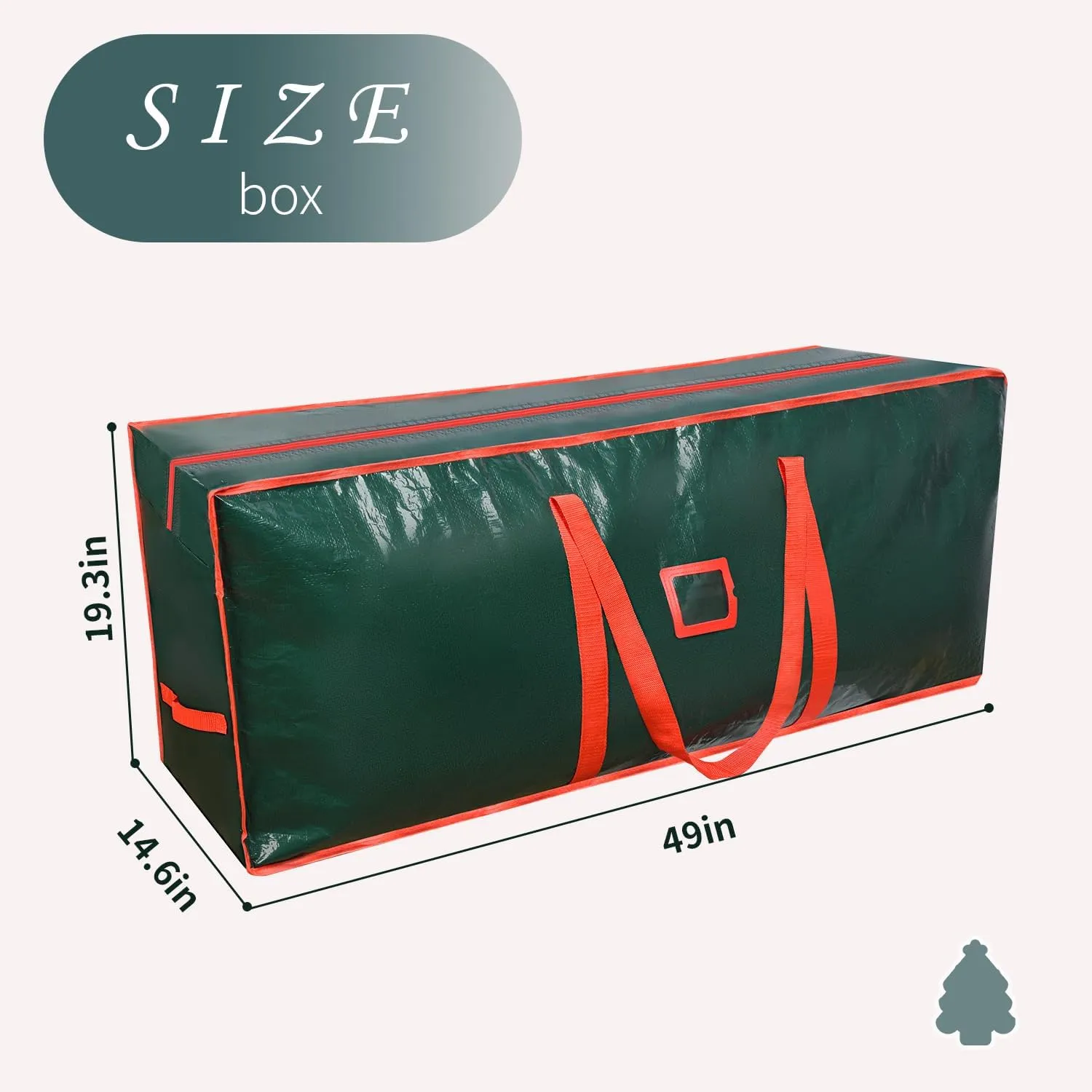 264L (7.5FT) Extra Large Storage Bags, Heavy Duty Large Moving Bags, Storage Totes Moving Boxes Supplies for College, Foldable Duffle Bag for Travel, Christmas Tree Storage Bag- Green