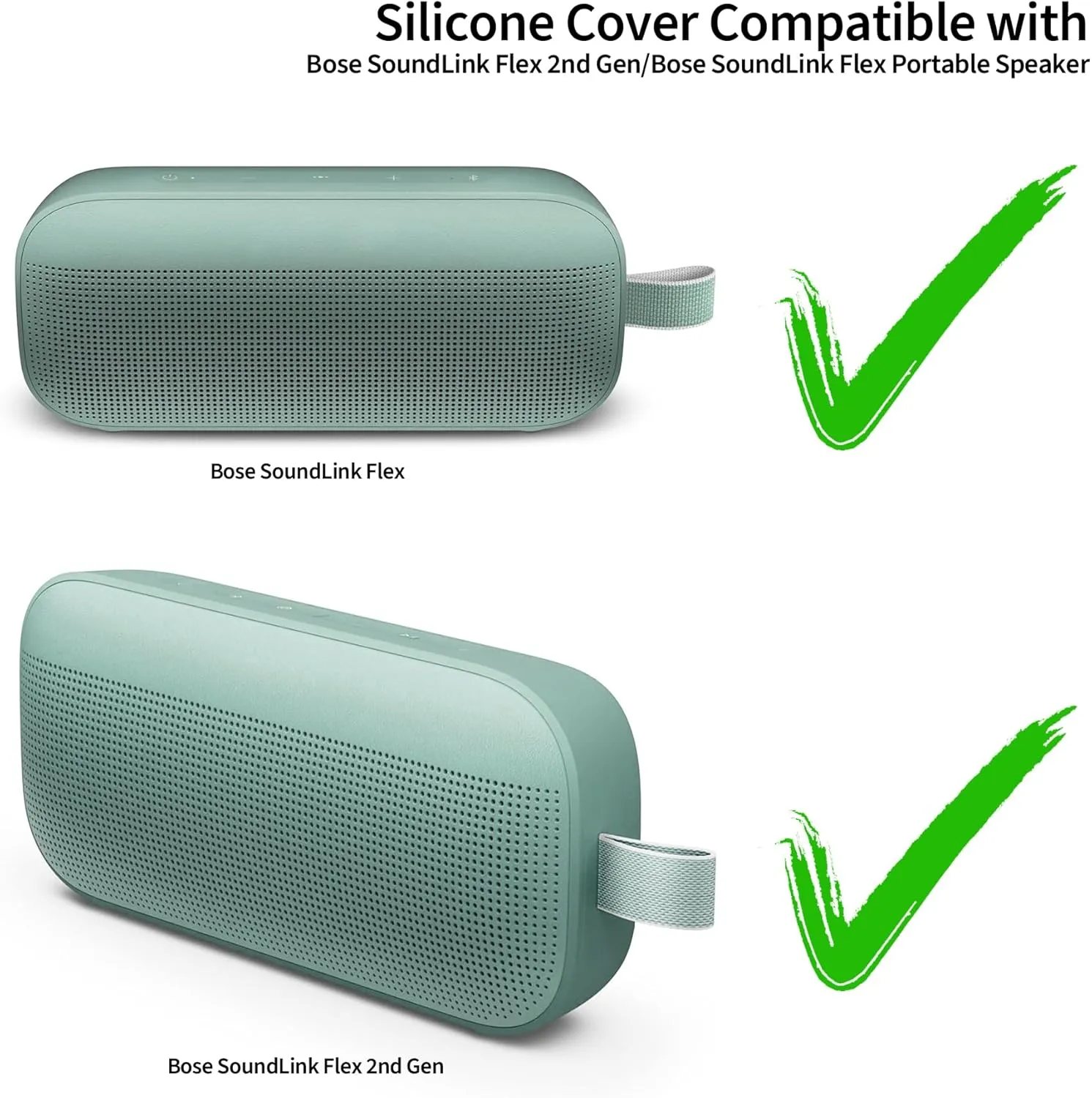2nd Silicone Cover Compatible with Bose SoundLink Flex 2nd Gen/Bose SoundLink Flex Portable Speaker (Alpine Sage)