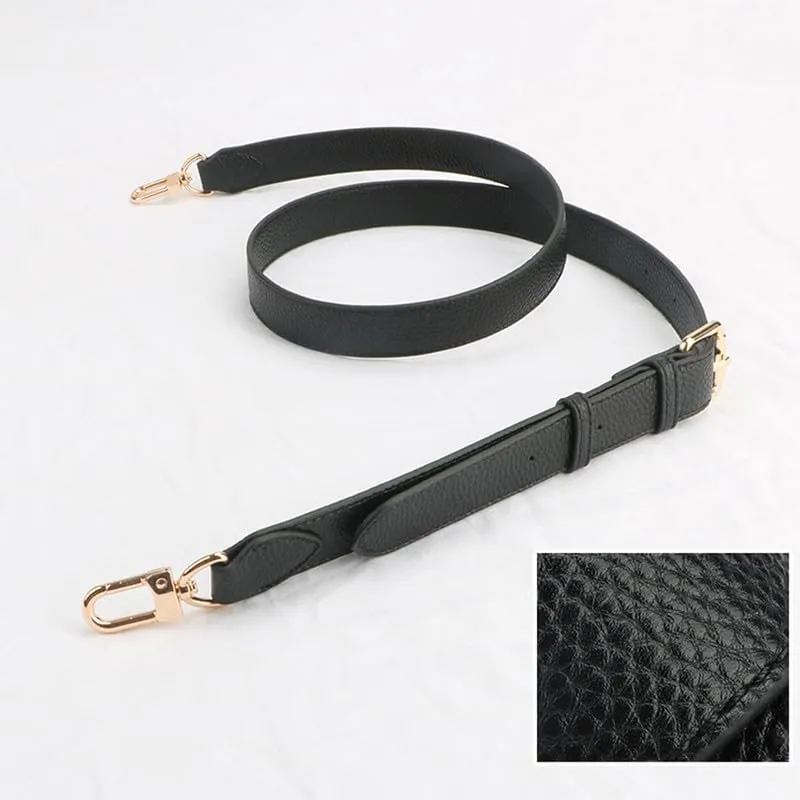 42.52" Purse Straps Replacement Crossbody Bag Strap Purse Straps Adjustable Replacement Straps Black Clasp Black Litchi