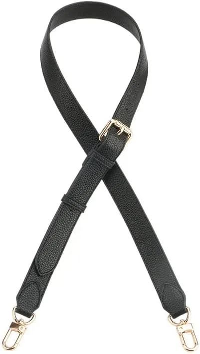 42.52" Purse Straps Replacement Crossbody Bag Strap Purse Straps Adjustable Replacement Straps Black Clasp Black Litchi