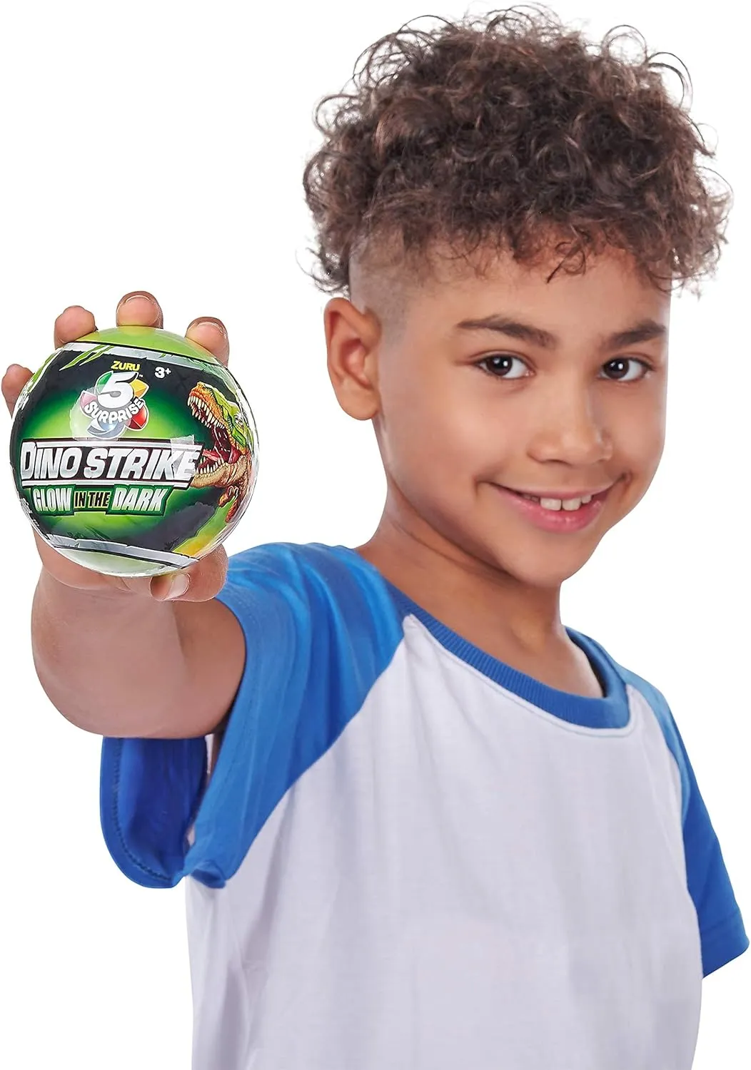5 Surprise Dino Strike Surprise Mystery Battling Collectible Dinos by ZURU (2 Pack) Glow in The Dark,Gold