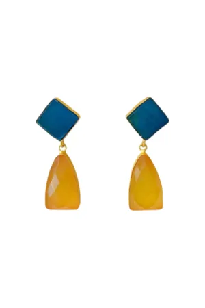 Abigail Earrings - Blue Citrus