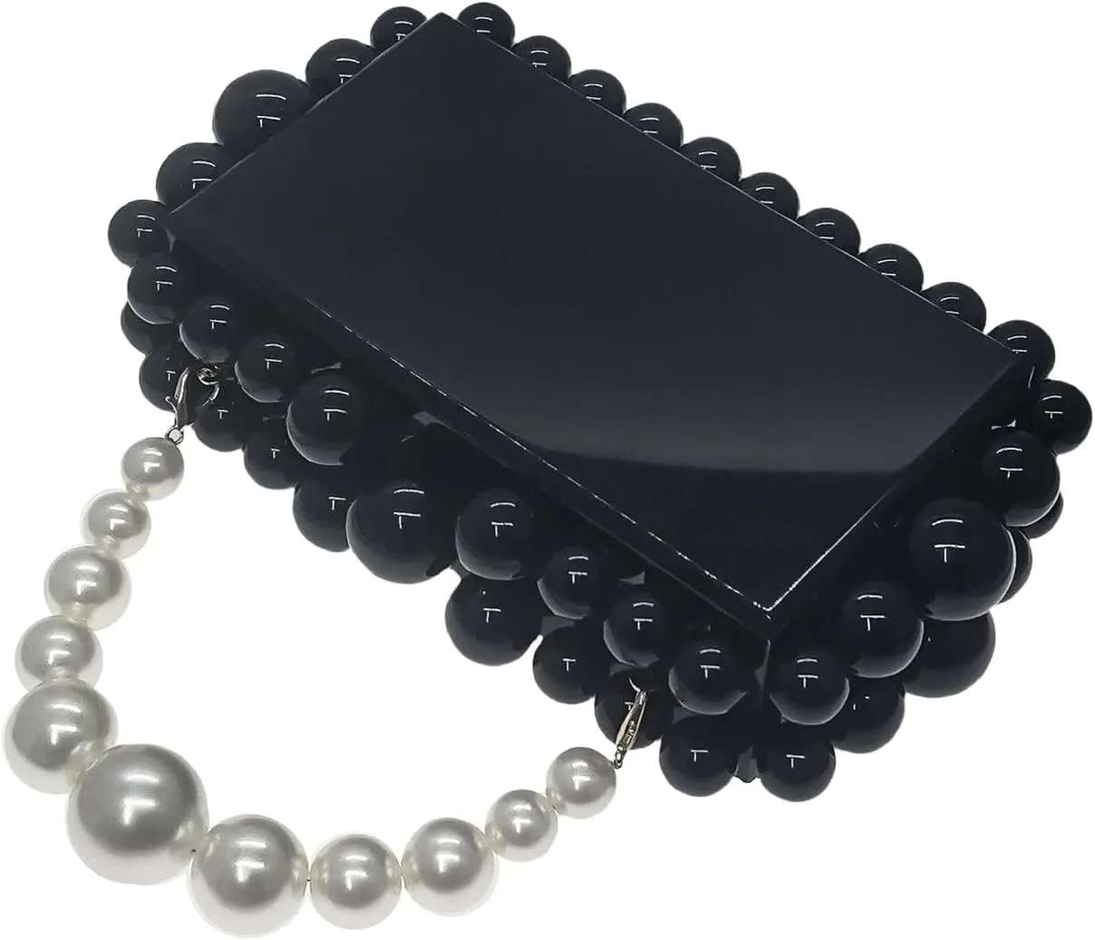 Acrylic Evening Handbag Marble Box Clutch Purse Women Beaded Party Prom Cocktail Bag
