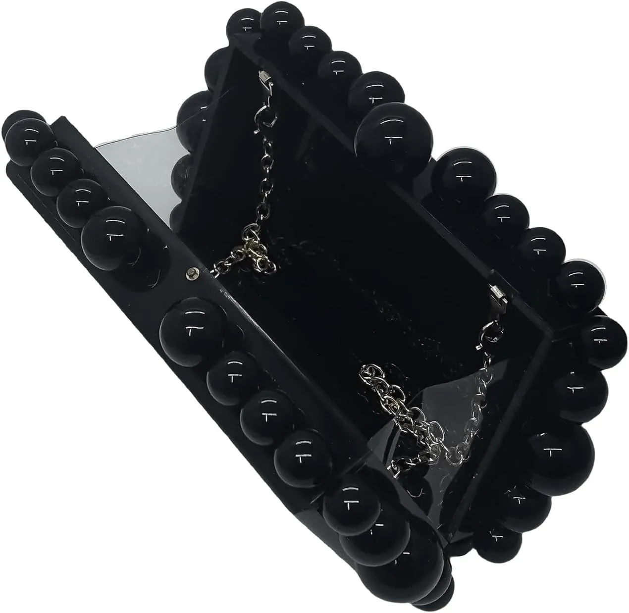 Acrylic Evening Handbag Marble Box Clutch Purse Women Beaded Party Prom Cocktail Bag
