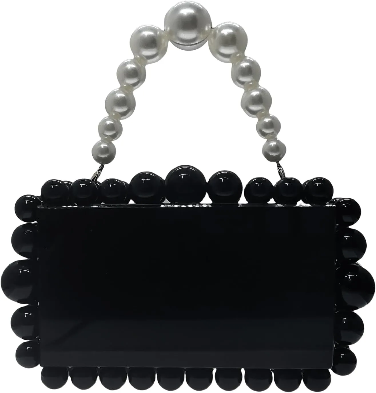 Acrylic Evening Handbag Marble Box Clutch Purse Women Beaded Party Prom Cocktail Bag