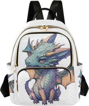 ALAZA Cute Baby Dragon Mini Backpack Purse for Women Travel Bag Fashion Daypack Back Pack Shoulder Bag