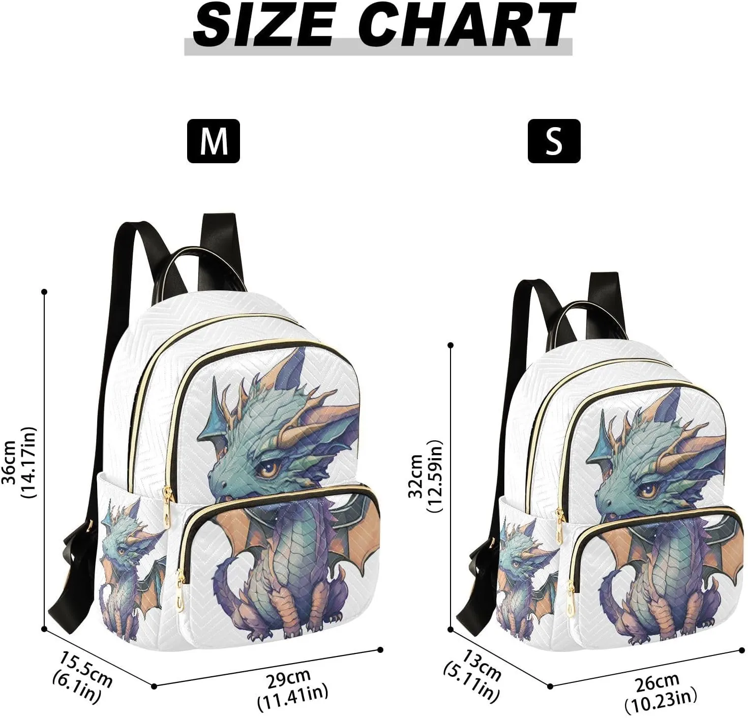 ALAZA Cute Baby Dragon Mini Backpack Purse for Women Travel Bag Fashion Daypack Back Pack Shoulder Bag