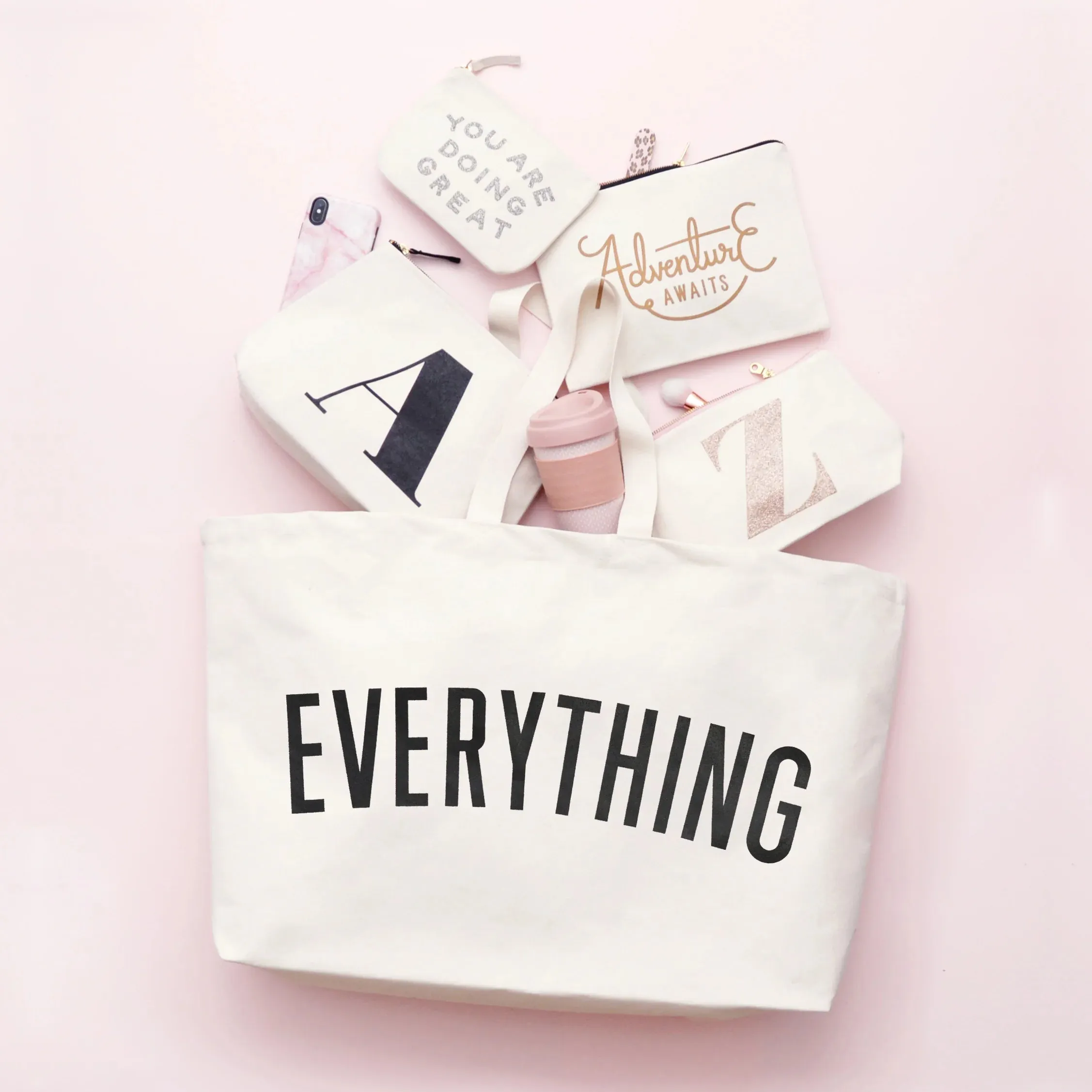 Alphabet Bag - Everything - Cream REALLY Big Bag