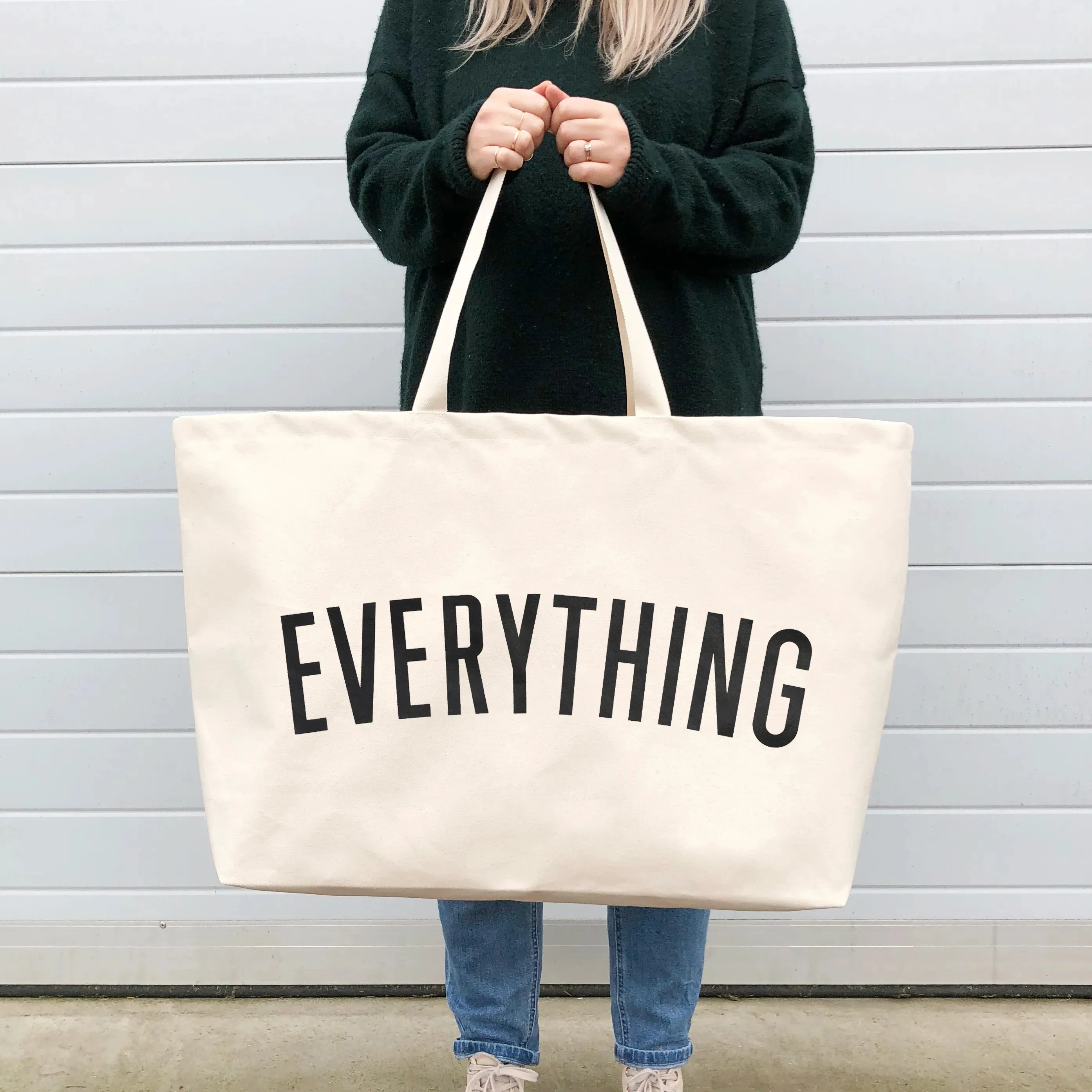 Alphabet Bag - Everything - Cream REALLY Big Bag
