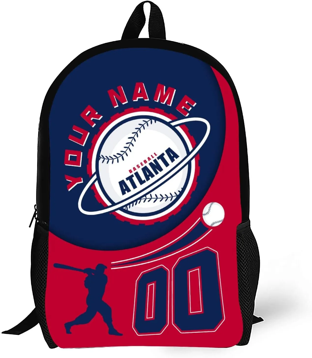 Atlanta Backpack Custom Laptop Bag Travel Bag Personalized Name Number Gifts for Men Women Boy