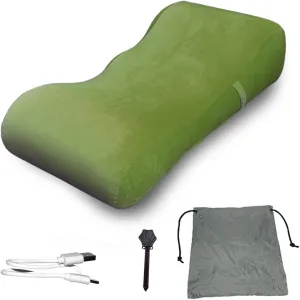 Automatic Inflatable Lounger Air Sofa Inflatable Chair for Adults Waterproof & Anti-Air Leaking, Hammock Air Chair for Outdoor Camping Beach Traveling,Army green