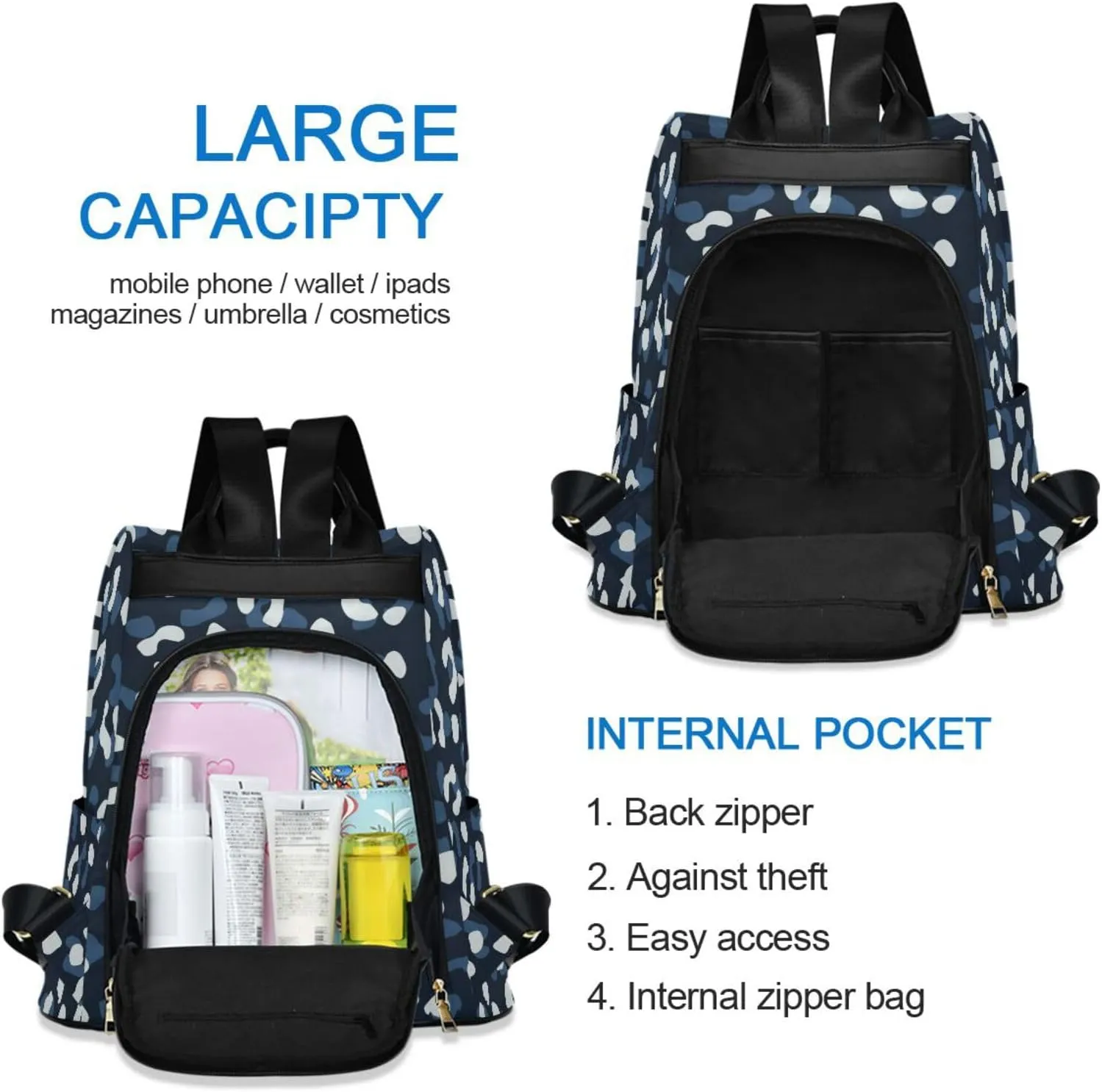 Backpack for Women Fashion Casual Daypack Backpack Small Backpack Purse for Outing Shopping Traveling Going Out Pattern 3