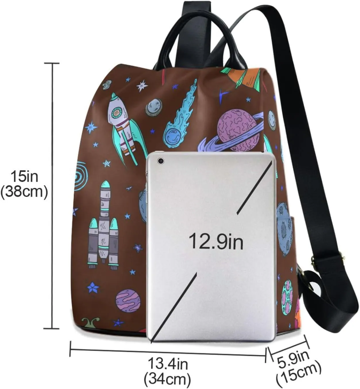 Backpack Purse for Women Anti Theft Fashion Daypack Polyester Travel Bag Crossbody Shoulder Bag Sunflower 13.4 X 5.9 X 15in Pattern 11