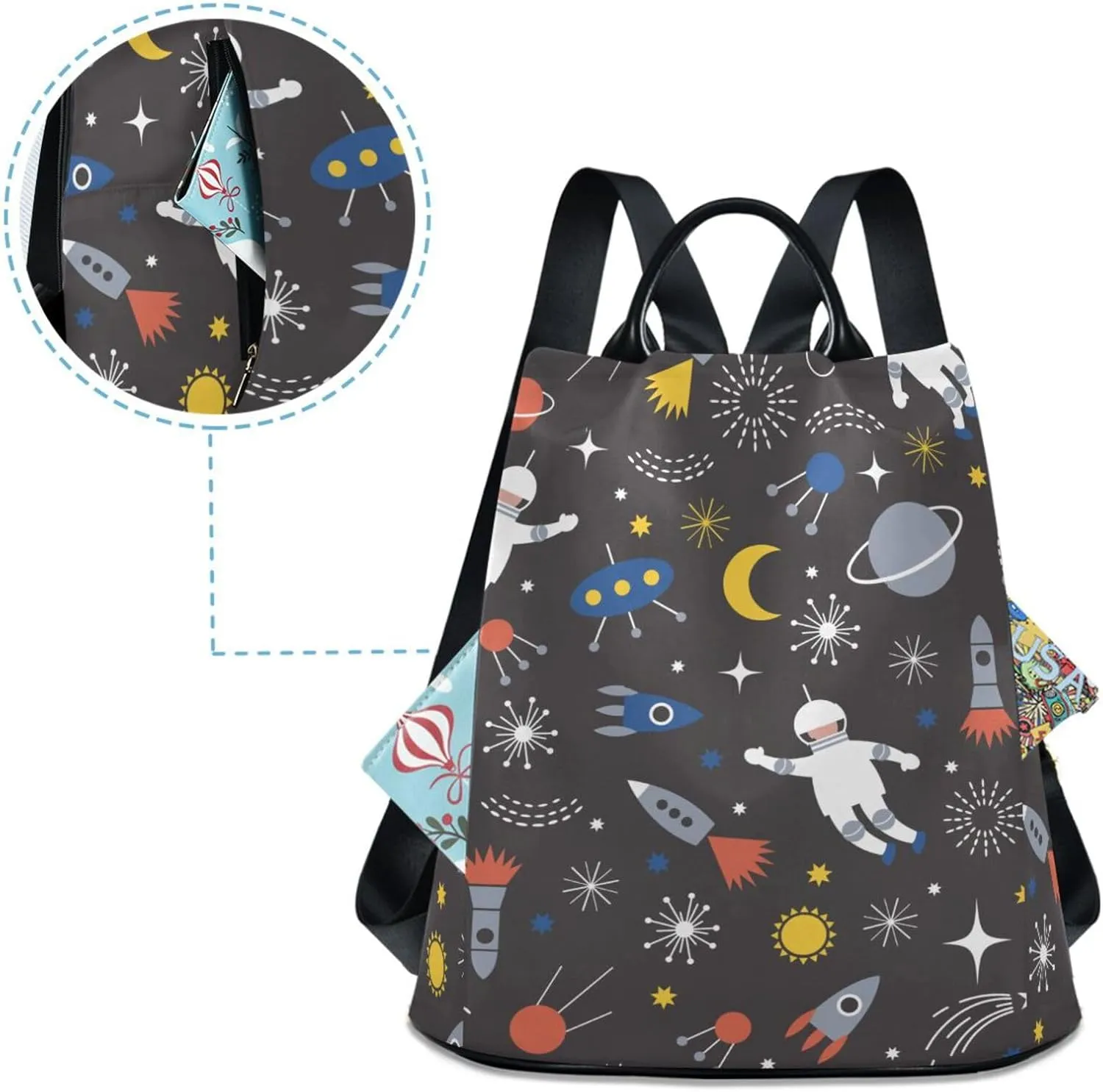 Backpack Purse for Women Anti Theft Fashion Daypack Polyester Travel Bag Crossbody Shoulder Bag Sunflower 13.4 X 5.9 X 15in Pattern 12