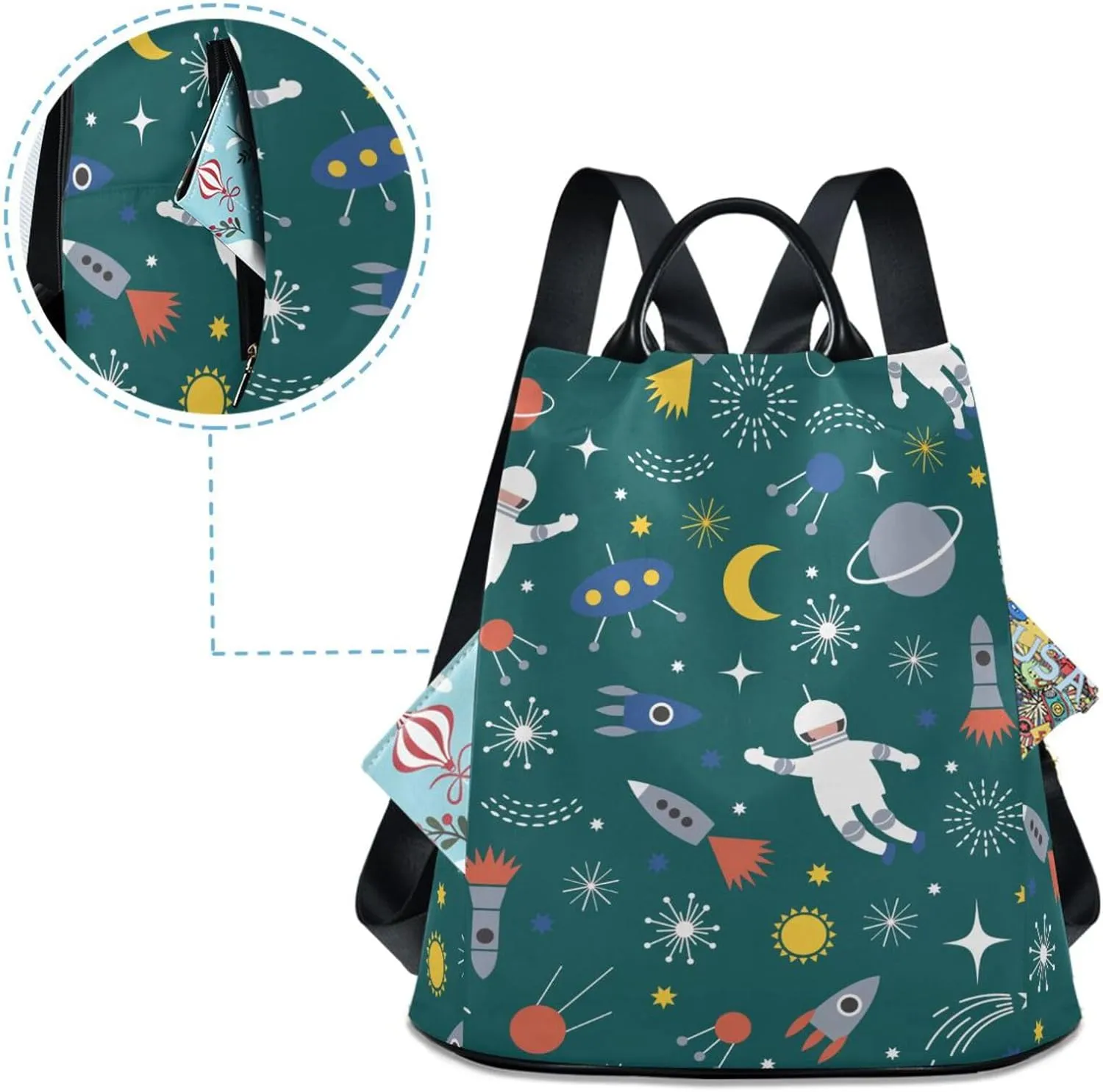 Backpack Purse for Women Anti Theft Fashion Daypack Polyester Travel Bag Crossbody Shoulder Bag Sunflower 13.4 X 5.9 X 15in Pattern 15