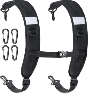 Backpack Straps, Backpack Shoulder Strap for Bags Strap Replacement Padded Bag Strap Adjustable Back Pack Attachment with Metal/Plastic Clips for Backpack Sprayer/Dry Bag