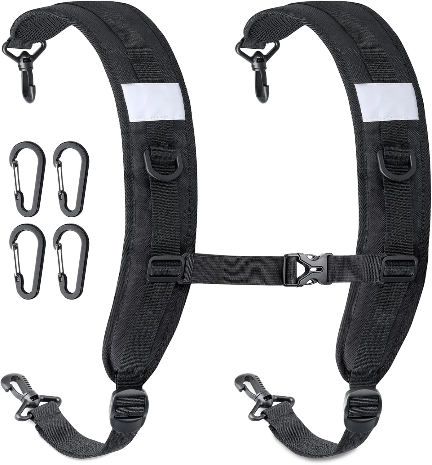 Backpack Straps, Backpack Shoulder Strap for Bags Strap Replacement Padded Bag Strap Adjustable Back Pack Attachment with Metal/Plastic Clips for Backpack Sprayer/Dry Bag