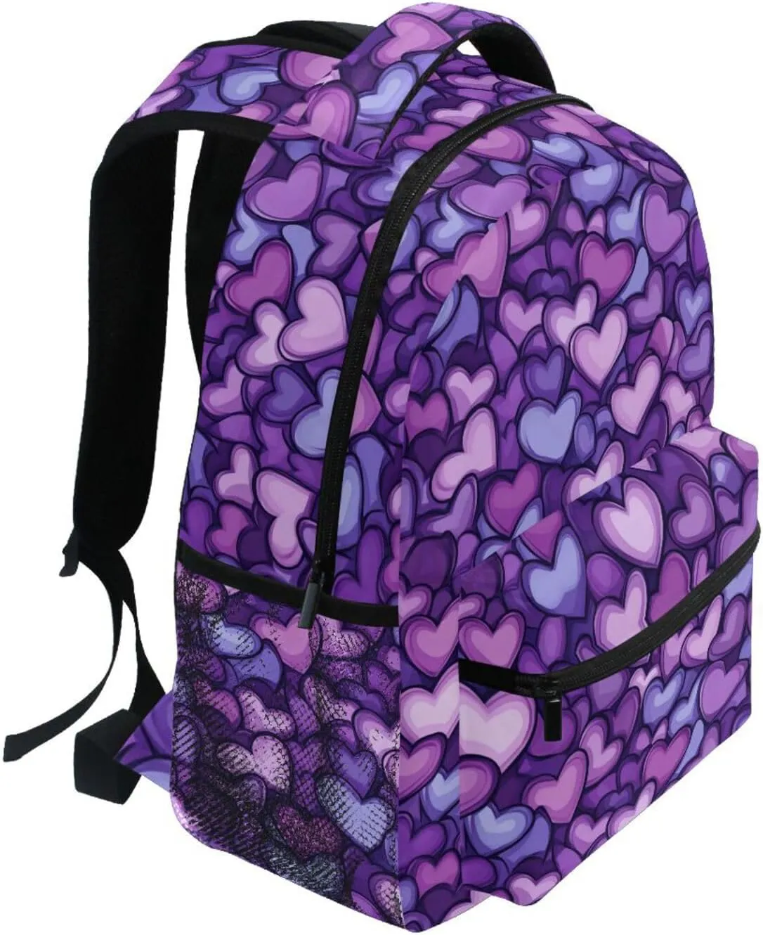 Backpacks for Men and Women Fashion School Bag with Chest Strap for Business Work College Travel Trip Purple Heart Day Purple Heart