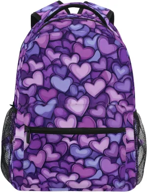Backpacks for Men and Women Fashion School Bag with Chest Strap for Business Work College Travel Trip Purple Heart Day Purple Heart