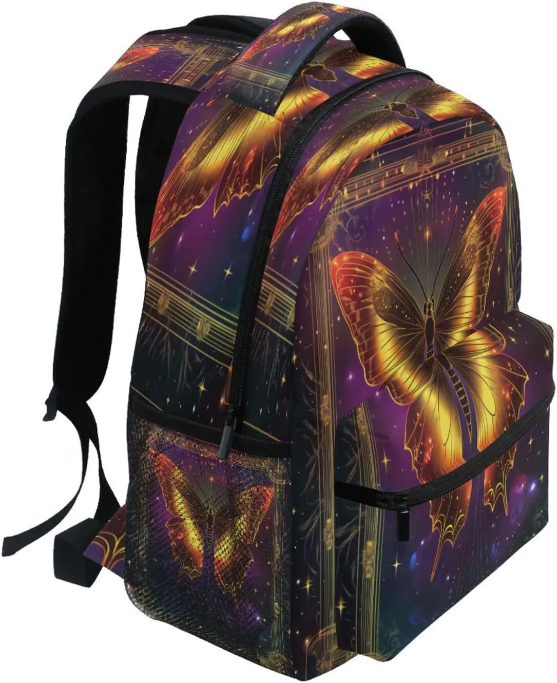 Backpacks for Teenager Fashion College School Computer Bag with Chest Strap for Business Work College Travel Trip Butterfly