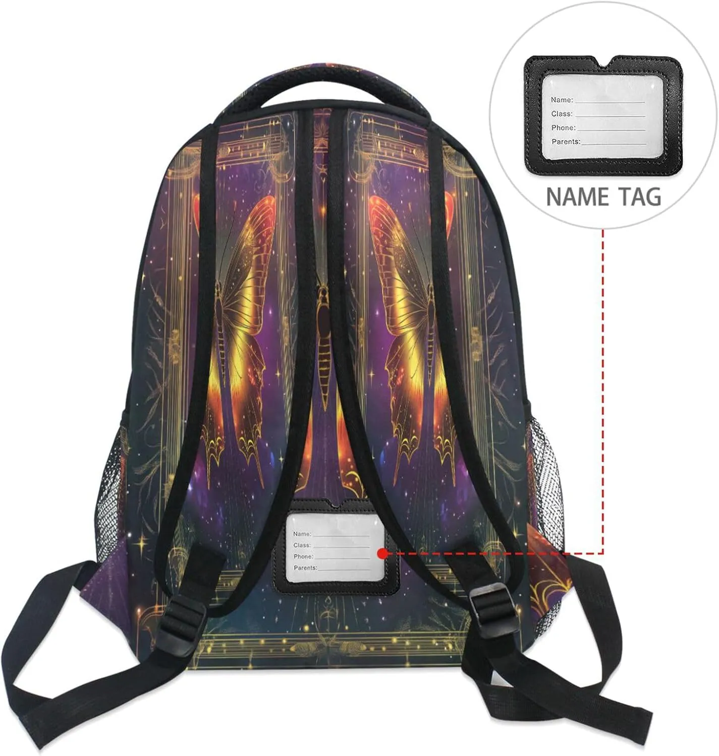 Backpacks for Teenager Fashion College School Computer Bag with Chest Strap for Business Work College Travel Trip Butterfly