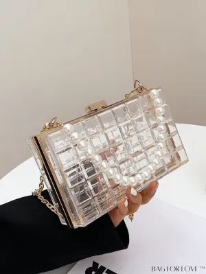 BagForLove - Chic Mini Pearl-Embellished Clutch