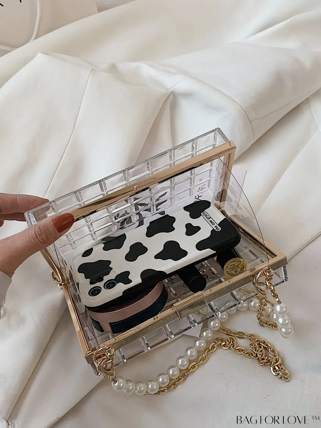 BagForLove - Chic Mini Pearl-Embellished Clutch