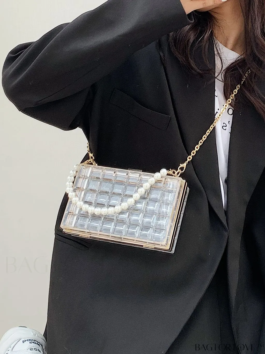 BagForLove - Chic Mini Pearl-Embellished Clutch