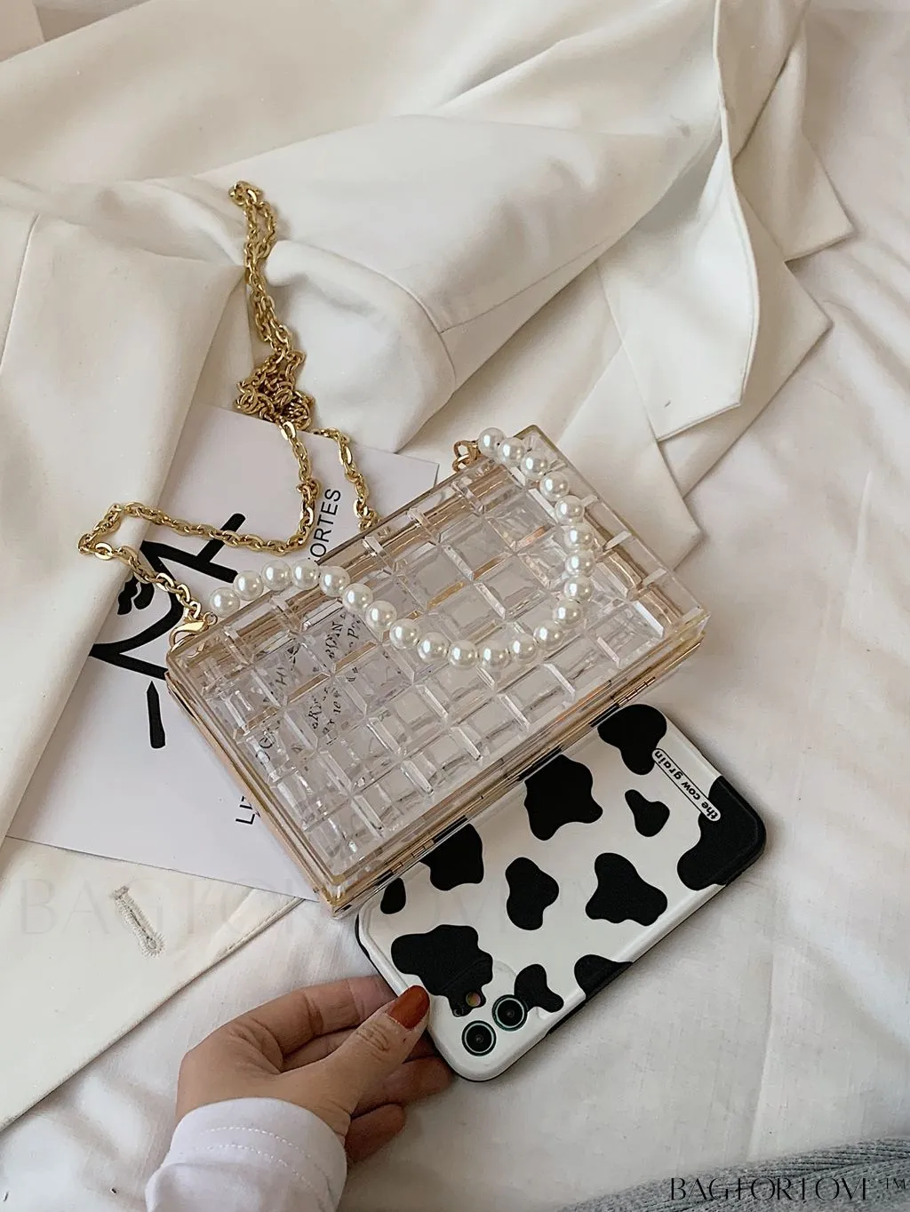 BagForLove - Chic Mini Pearl-Embellished Clutch