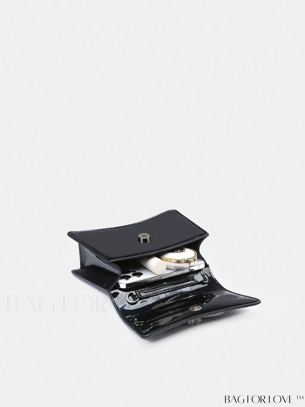 BagForLove - Chic Rhinestone-Embellished Mini Flap Handbag for Fashionistas
