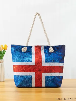 BagForLove - Chic Student Tote Bag with Striking Contrast Striped Design
