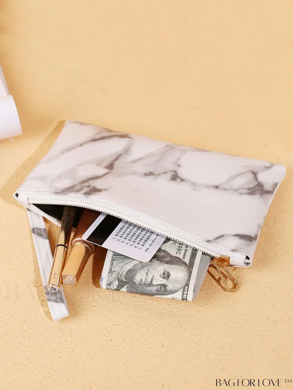 BagForLove - Compact Marble-patterned Clutch