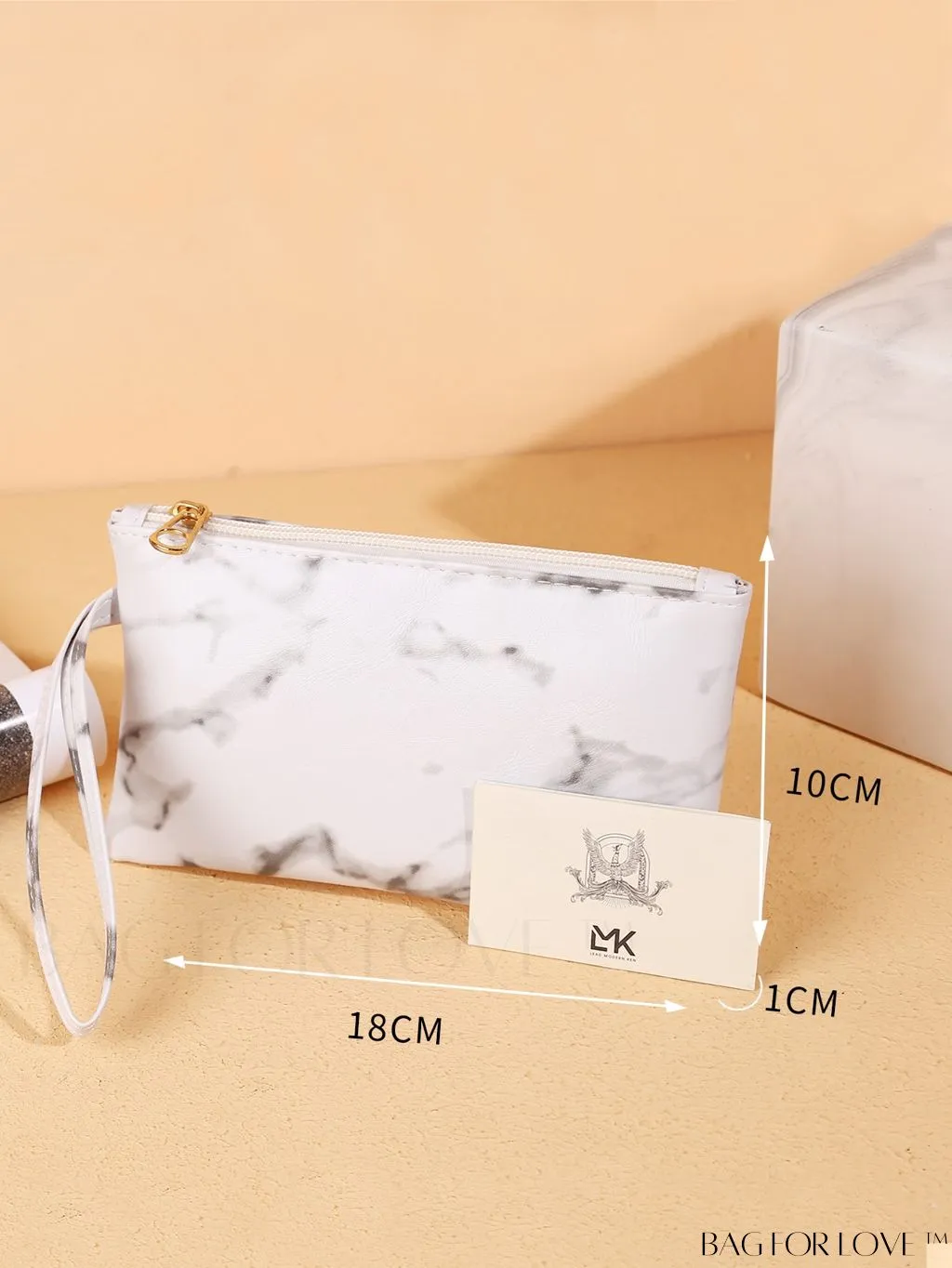 BagForLove - Compact Marble-patterned Clutch