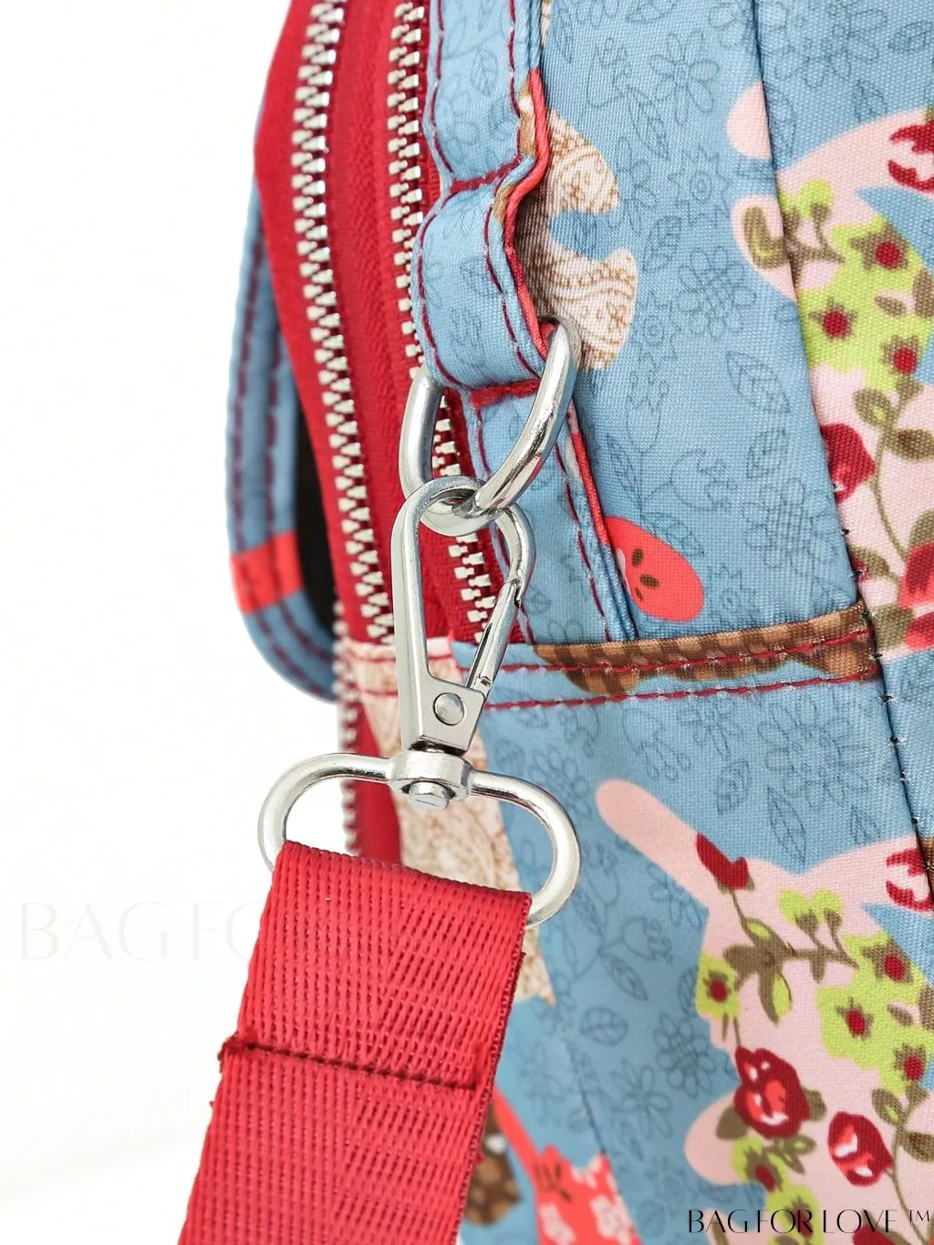 BagForLove - Compact Nylon Satchel with Playful Cartoon Graphics