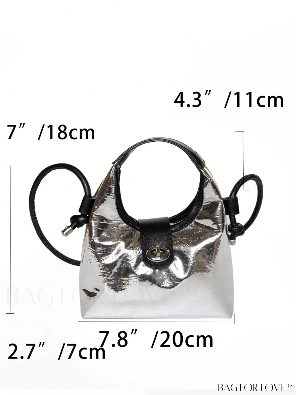 BagForLove - Compact Twist Lock Hobo Bag with Raw Trim