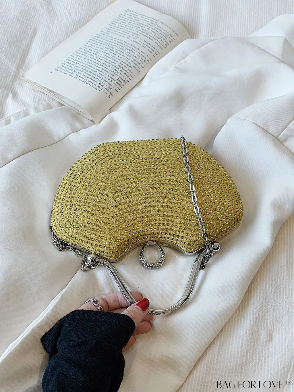 BagForLove - Elegant Rhinestone-Embellished Evening Clutch: Perfect for Parties and Events