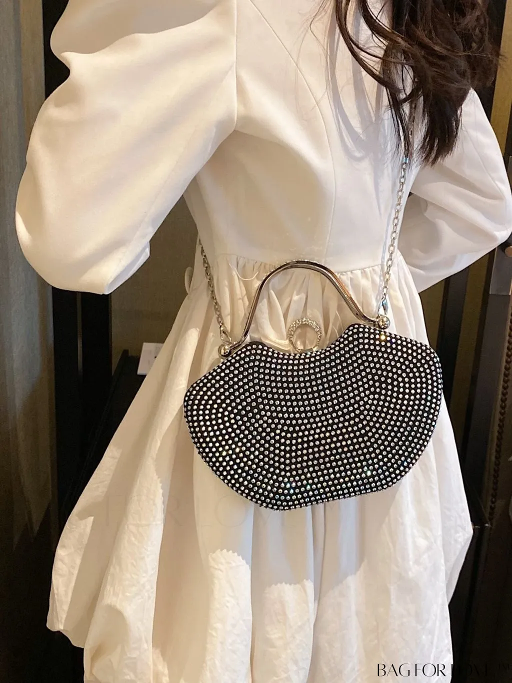 BagForLove - Elegant Rhinestone-Embellished Evening Clutch: Perfect for Parties and Events